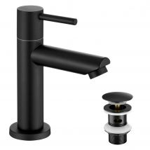 Robinet Salle De Bains Robinet De Lavabo Eau Froide Avec Trou De Tirette De Vidage - Bricoman