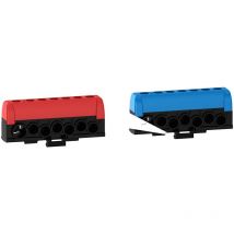 Lot De 2 Borniers Phase + Neutre Schneider Electric - 7 Départs - Bleu Et Rouge - Bricoman