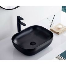 Vasque À Poser Noire Mat En Céramique - Bricoman