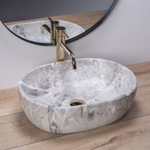 Vasque À Poser Couleur Gris Pierre - Bricoman