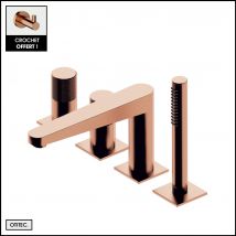 Mélangeur De Baignoire À 4 Trous - Cuivre Brossé - Avec Crochet Offert - Contour - Bricoman