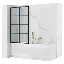 Pare-baignoire Rea Lagos-1 Fix 70 Black - Tecnomat