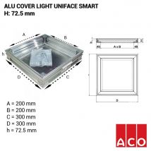 Couvercle À Carreler Alucover Light Uniface Smart Hauteur De Cadre 72.5mm Aco - 30 X 30 Cm (ouverture Libre 20 X 20 Cm) - Bricoman