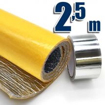 Isolant Thermique Réfléchissant Autocollant 100% Aluminium (2,5m X 1,2m) + Ruban Aluminium. Pour Maisons, Caravanes, Fourgons, Radiateurs - Bricoman