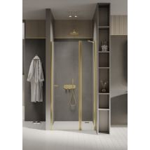 Porte De Douche Pivotante 90 Cm Doré Cuba Gold - Bricoman