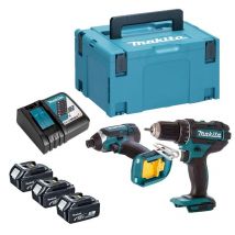 Combopack 2 Outils 18v Perceuse Ddf482 Et Visseuse À Chocs Dtd152 (3x3,0 Ah) En Makpac - Makita Dlx2127j1 - Bricoman