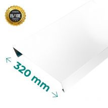 Couvertine Aluminium Premium 1.5 Mm Blanc Ral 9010 - 3 Mètres - 320mm Aluhome - Bricoman