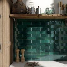 Faïence Effet Zellige Vert Artisan 6.5x20 Green - Bricoman