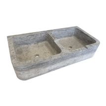 Evier Clovis Travertin Silver Adoucie 90x45xh18 Cm - Bricoman