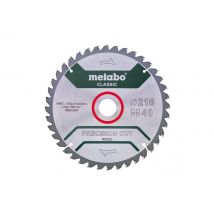 Lame De Scie Circulaire Classic 216x2.4x30 Mm 40 Dents Wz Metabo - Bricoman