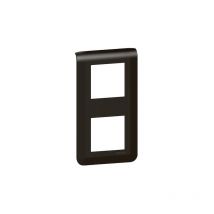 Plaque De Finition Pour Appareillage Mosaic - 2x2modules - Vertical - Noir Mat - Bricoman