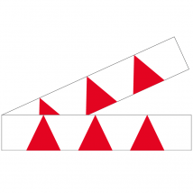 Lot 2 Bandes 52mm X 1m - Triangles Rouge - 4640280 - Bricoman