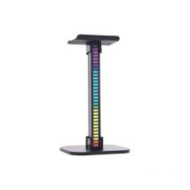 Xanlite - Support De Casque Avec Barre Lumineuse Led Rvb Digital, Synchronisation Sonore, Rechargeable Usb - Bisrvbm - Bricoman