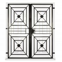 Grille Porte Toulousaine -2 Vantaux Pour Encadrure H=190 Cm X L=190 Cm (côte Tableau) - Bricoman