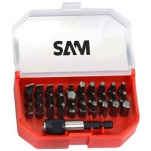 Coffret De 30 Embouts De Vissage 1/4' + 1 Porte-embout Sam Outillage - E900-j30b - Bricoman