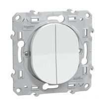 Combiné Va Et Vient + Poussoir Ovalis Schneider Electric - 10 Ax - 250v - Blanc - Bricoman