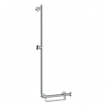 Barre De Douche Pmr Hansgrohe Unica 110 Cm Avec Poignée À Droite Chromé - Bricoman