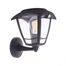 Xanlite - Applique Murale Solaire Rétro Led Ip44, 400 Lumens, Détecteur De Mouvement, Avec Ampoule, Noir - So2011ar - Bricoman
