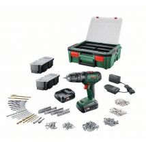 Perceuse-visseuse Bosch - Universaldrill 18 (livrée Avec 2 Batteries 1,5 Ah, Systemebox, 241 Accessoires) - Powerforall - Bricoman