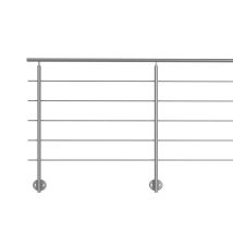 Kit Garde-corps Aluminium Gris 2m Pose Latérale, Prestio Kordo - Tecnomat