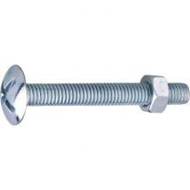 Boulon Poêlier - Viswood - Tête Large Ronde - Acier Zingué - 5 X 50 Mm - Boîte De 200 - Bricoman