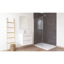 Ondee Zen - Receveur Nara - Résine Allégée - 80 X 140 Cm - Finition : Blanc - Bonde - Bricoman