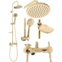 Kit De Douche Rea Luis Gold 45x21x100cm - Bricoman