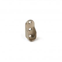 Support De Tube De Tringle De Placard | Style Fonctionnel | Fabriqué En Zamac | Finition Zinguée Au Nickel | Mesures 19*44*1extra Fortm | Système De -