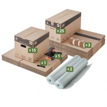 Pack And Move - Kit Déménagement T3/t4 + Marqueur Noir Et 3 Adhésifs Offerts - Bricoman