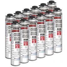 Rubson Pack De 12 Mousses Expansives Whiteteq Pistolable 750ml – Isolation Thermique Et Phonique - Bricoman