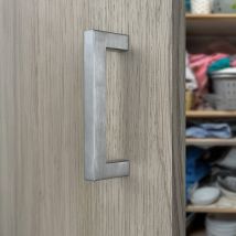 Poignée De Meuble Karre, Métal Nickel Satiné Entraxe 96 Mm - Bricoman