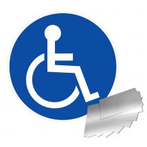 Panneau Logo Handicapé - Alu Ø300mm - 4010618 - Bricoman
