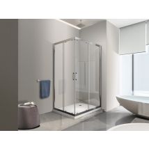 Nala Douche De 6 Mm Angulaire Rectangulaire Avec Profil Chromé (receveur Non Inclu) - 90 X 120 - Bricoman