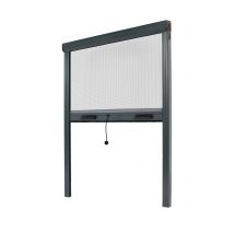 Moustiquaire 150x160 À Enroulement Vertical Pour Fenêtre Recoupable Avosdim Alu Eco Gris Ral 7016 - Bricoman