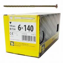 Boite De 100 Vis À Tête Fraisée 6 X 140, Empreinte Torx - Bricoman