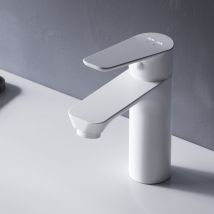 Mitigeur De Lavabo, Robinet De Lavabo, Mitigeur Salle De Bain Robinet De Lavabo Blanc, Hit Taille S, Fta02133 Am.pm - Bricoman
