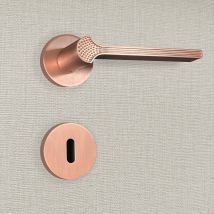 Poignée De Porte Design À Clé Finition Aspect Or Rose Cristina - Katchmee - Bricoman