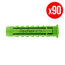 Boite De 90 Chevilles À Expansion Fischer Sx - Vert - Ø 6 X 50mm - Tecnomat