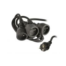 Prolongateur À Triple Tête Pour Chantier Ho7rn-f 16a 3g1,5mm² - Noir 1m - Zenitech - Bricoman
