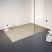 Schulte Receveur De Douche, 90x140x4cm, Résine De Synthèse, Rectangulaire, Décor Sahara, Bac De Douche Plain-pied En Résine - Bricoman