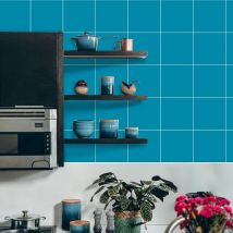 Carrelage Mur Mat Ceragni Lisse Bleu 351 | 20x20 (carton Avec 25 Unités = 1 M2) - Bricoman