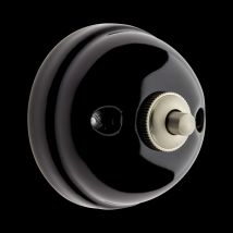 Garby - Bouton Poussoir Porcelaine Noire 10a-250v Réf. 30310273-fontini - Bricoman