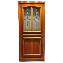 Porte D'Entree Bois Vitree, Vauban, H,200xl,80 P, Droit Cotes Tableau - Bricoman