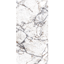 Carrelage Sol / Mur Effet Marbre Blanc Strato L.60 X L.120 Cm Brillant Limcaro - Bricoman