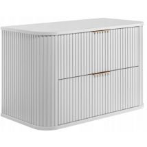 Meuble Sous Vasque À Suspendre Glamour Blanc 80 Cm - Bricoman