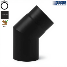 Coude 45° Émaillé Noir Mat Edilinox - Diamètre 150 Mm - Bricoman