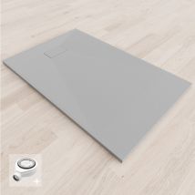 Baya Receveur De Douche 70 X 120 Cm Gris Extra-plat Aspect Pierre + Bonde Incluse - Bricoman