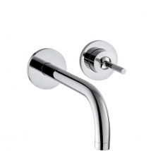 Axor Uno Set De Finition De Robinet Lavabo Mural Encastrable Avec Manette 22.5cm Et Bonde Chrome - Bricoman