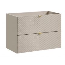 Meuble Suspendu Sous Vasque Avec 2 Tiroirs Viva Cachemire 80 Cm - Bricoman