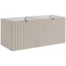 Meuble Sous Double Vasque Suspendu Harmo 100 Cm – Façade Rainuré Cachemire Semi-mat - Bricoman